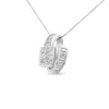 Haus Of Brilliance 14k White Gold 2 Cttw Princess And Baguette Cut Diamond Double Loop Pendant Necklace In White
