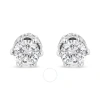 Haus Of Brilliance 14k White Gold 2.0 Cttw Round Cut Prong-set Diamond Crown Stud Earring (i-j Color In White
