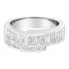 Shop Haus Of Brilliance 14k White Gold 2.0 Cttw Channel-set Princess And Baguette-cut Diamond Bypass Ring Band