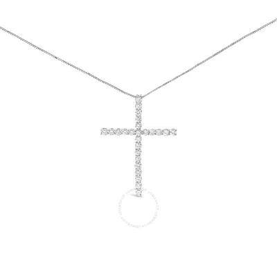 Haus Of Brilliance 14k White Gold 2.0 Cttw Lab Grown Diamond Cross 18" Inch Pendant Necklace (f-g