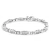 Haus Of Brilliance 14k White Gold 2.0 Cttw Princess And Round Diamond Bar And Link Bracelet In White