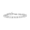 Haus Of Brilliance 14k White Gold 2.0 Cttw Princess Cut Invisible Set Diamond Rectangular Link Bracelet In White