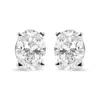 Haus Of Brilliance 14k White Gold 2.0 Cttw Prong Set Lab Grown Oval Diamond Solitaire Stud Earring In White