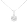 Haus Of Brilliance 14k White Gold 2.00 Cttw Brilliant Round-cut Diamond 7 Stone Flower Cluster 18" Pendant Necklace In White