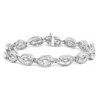 Haus Of Brilliance 14k White Gold 2.00 Cttw Channel Set Baguette Diamond Vintage Style Link Bracelet In White