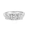 Haus Of Brilliance 14k White Gold 2.00 Cttw Lab Grown Diamond 3 Stone Ring Band In White