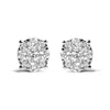 Haus Of Brilliance 14k White Gold 2.00 Cttw Lab Grown Diamond Cluster Stud Earrings In White