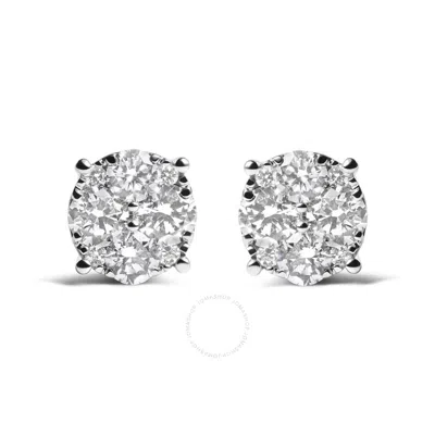 Haus Of Brilliance 14k White Gold 2.00 Cttw Lab Grown Diamond Cluster Stud Earrings (g-h Color