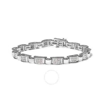 Haus Of Brilliance 14k White Gold 2.00 Cttw Princess Diamond Invisible Set Link Bracelet (h-i Color