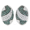Haus Of Brilliance 14k White Gold 2ct. Tdw White And Treated Blue Diamond Earrings (h-i In White