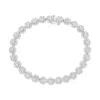 Haus Of Brilliance 14k White Gold 3-3/4 Cttw Round-brilliant Cut Diamond 7-1/4" Round Cluster Links Tennis Bracelet In White