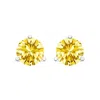 Haus Of Brilliance 14k Yellow Gold 3-prong Martini Set 1.0 Cttw Yellow Lab Grown Diamond Solitaire S In Yellow