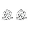 Haus Of Brilliance 14k White Gold 3-prong Martini Set Brilliant Round-cut Solitaire Lab Grown Diamond Screwback Stud Ea In White
