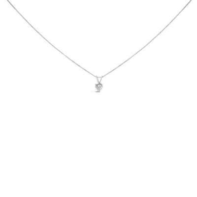 Haus Of Brilliance 14k White Gold 3-prong Set Heart Shaped Solitaire Lab Grown Diamond 18" Pendant Necklace