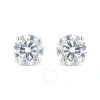 Haus Of Brilliance 14k White Gold 3.0 Cttw 4-prong Set Brilliant Round-cut Solitaire Lab Grown Diamond Screwback Stud E In White