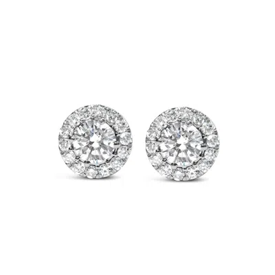 Haus Of Brilliance 14k White Gold 3.0 Cttw Lab-grown Diamond Hidden Halo Stud Earrings