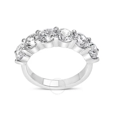 Haus Of Brilliance 14k White Gold 3.0 Cttw Lab-grown Diamond Shared Prong 6 Stone Band Ring (g-h Col In Metallic