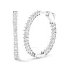 Haus Of Brilliance 14k White Gold 3.0 Cttw Princess Cut Diamond Inside Out Hoop Earrings (g-h In White