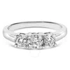 Haus Of Brilliance 14k White Gold 3/4 Cttw Lab Grown Diamond 3 Stone Ring Band In White