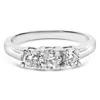 Haus Of Brilliance 14k White Gold 3/4 Cttw Lab Grown Diamond 3 Stone Ring Band In White