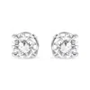 Haus Of Brilliance 14k White Gold 3/4 Cttw Lab Grown Diamond 4-prong Classic Stud Earrings In White