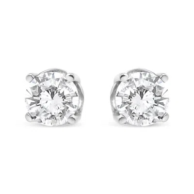 Haus Of Brilliance 14k White Gold 3/4 Cttw Lab Grown Diamond 4-prong Classic Stud Earrings