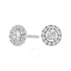 Haus Of Brilliance 14k White Gold 3/4 Cttw Lab-grown Diamond Floating Halo Stud Earring (f-g Color In White
