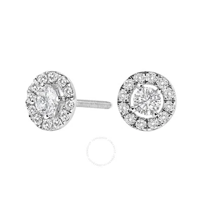 Haus Of Brilliance 14k White Gold 3/4 Cttw Lab-grown Diamond Floating Halo Stud Earring (f-g Color