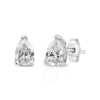 Haus Of Brilliance 14k White Gold 3/4 Cttw Pear Shape Solitaire Lab Grown Diamond Stud Earrings (f-g In White