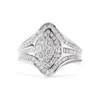 Haus Of Brilliance 14k White Gold 3/4 Cttw Round And Baguette Cut Diamond Cluster Ring In White