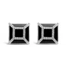 Haus Of Brilliance 14k White Gold 3/8ct Diamond With 11x11mm Black Onyx Stud Earrings In White