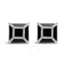 Haus Of Brilliance 14k White Gold 3/8ct Diamond With 11x11mm Black Onyx Stud Earrings (g-h Color In White