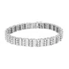 Haus Of Brilliance 14k White Gold 4 7/8 Cttw Baguette & Round Brilliant-cut Diamond Channel- & Prong-set Tennis Bracele In White