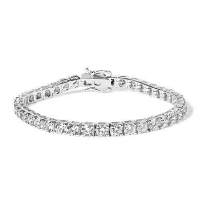 Haus Of Brilliance 14k White Gold 4-prong Set Lab Grown Round Diamond Classic Tennis Bracelet