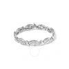 Haus Of Brilliance 14k White Gold 4.0 Cttw Invisble Set Princess-cut Diamond Wave Style Link Bracele In White