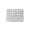 Haus Of Brilliance 14k White Gold 4.0 Cttw Diamond 5 Row Ring Band In Metallic