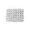 Haus Of Brilliance 14k White Gold 4.0 Cttw Diamond 5 Row Ring Band In Silver