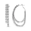 Haus Of Brilliance 14k White Gold 4.0 Cttw Diamond Asymmetrical Inside Out Double-hoop Earrings (i-j In White