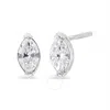 Haus Of Brilliance 14k White Gold 4/5 Cttw Marquise Lab Grown Diamond Solitaire Stud Earrings In White