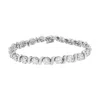 Haus Of Brilliance 14k White Gold 5 1/4 Cttw Diamond S-link Floral Cluster Tennis Bracelet In White