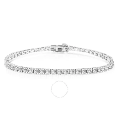 Haus Of Brilliance 14k White Gold 5.00 Cttw Prong Set Lab Grown Round Diamond Classic Tennis Bracele