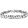 Haus Of Brilliance 14k 5.00 Ct. Tw. Diamond Tennis Bracelet In Metallic