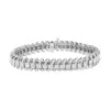 Haus Of Brilliance 14k White Gold 5.0 Cttw Princess Cut Diamond 7" Invisible Set Wavy S-link Tennis Bracelet In White