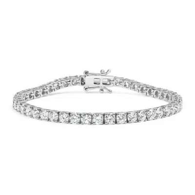 Haus Of Brilliance 14k White Gold 5.00 Cttw Lab Grown Diamond Classic Tennis Bracelet In Metallic