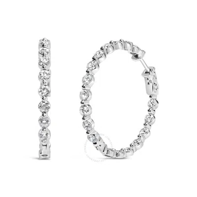 Haus Of Brilliance 14k White Gold 5.00 Cttw Lab Grown Diamond Inside-out Hoop Earring