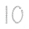 Haus Of Brilliance 14k White Gold 5.00 Cttw Lab Grown Diamond Inside-out Hoop Earring In Metallic
