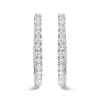 Haus Of Brilliance 14k White Gold 5.00 Cttw Lab Grown Diamond Inside Out Hoop Earrings In Metallic
