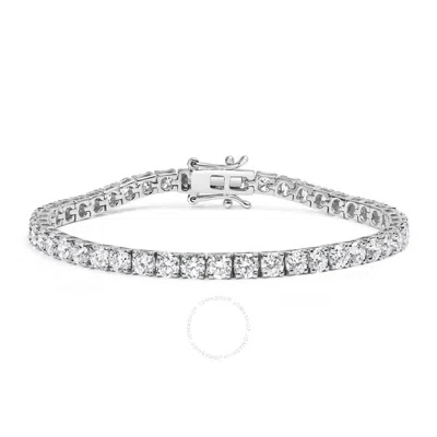 Haus Of Brilliance 14k White Gold 5.00 Cttw Prong Set Lab Grown Round Diamond Classic Tennis Bracele