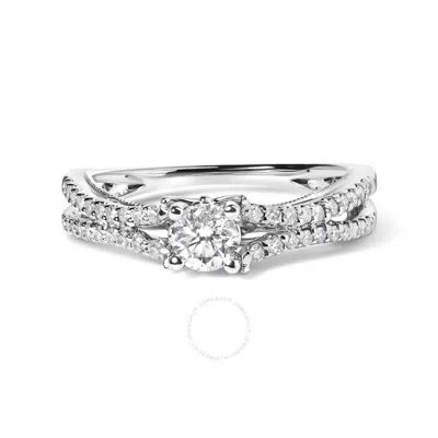 Haus Of Brilliance 14k White Gold 5/8 Cttw Diamond Split Shank Engagement Ring - Size 7