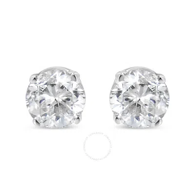 Haus Of Brilliance 14k White Gold 5/8 Cttw Round Brilliant-cut Lab Grown Diamond Classic 4-prong Pus In Metallic